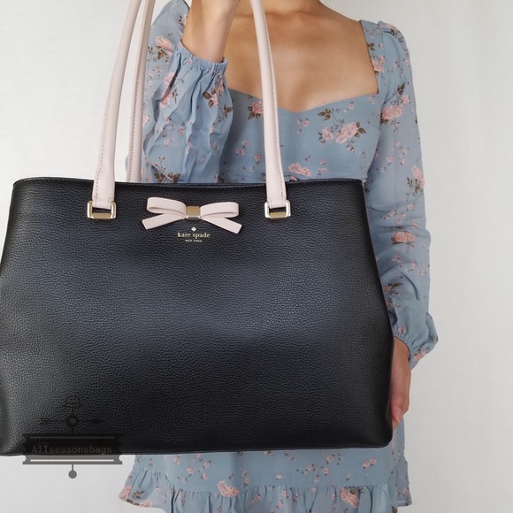Kate spade LARGE Maryanne Henderson tote bow black - Picture 2 of 7